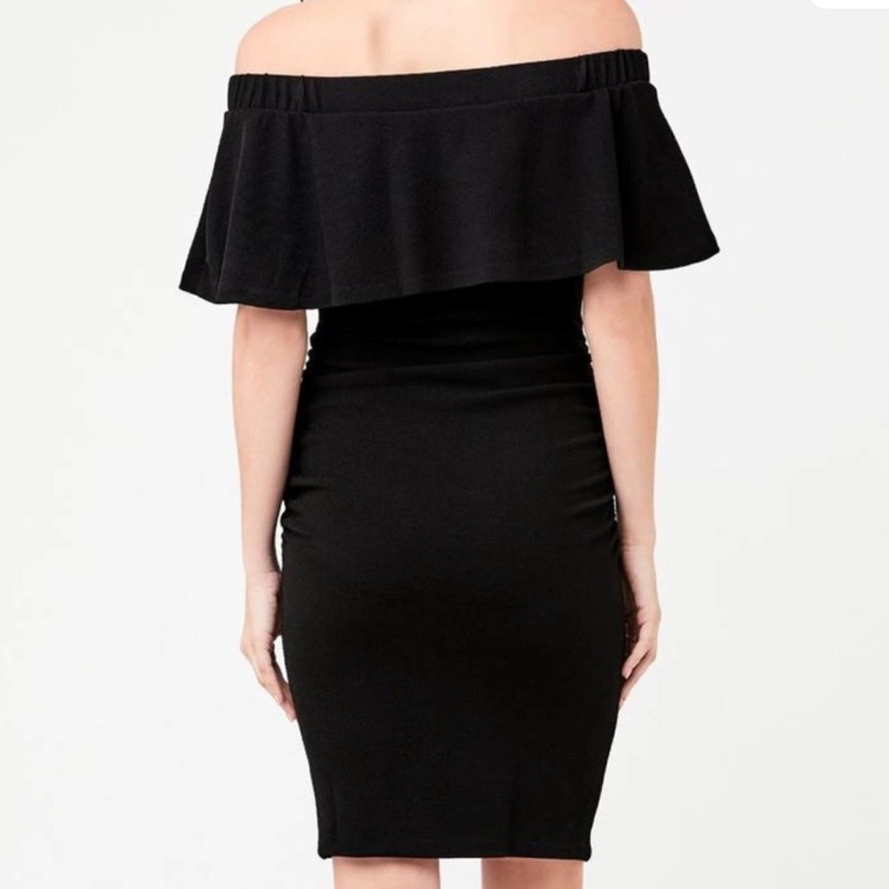 Elegant Black Off-Shoulder Dress - Picture 2 of 2